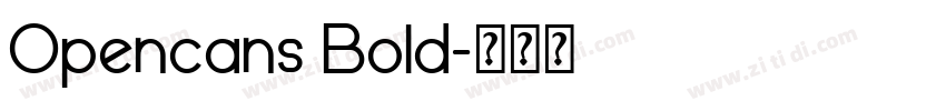 Opencans Bold字体转换